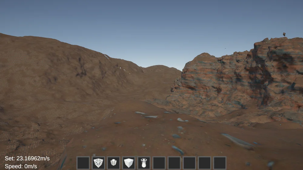 Procedurally generated voxel planet